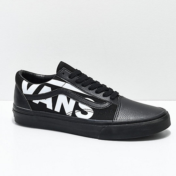 Vans Other - NEW!!! Vans Old Skool White Logo Black Skate Shoes
